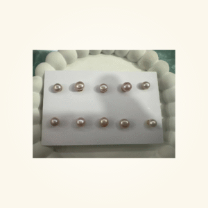 Real fresh water natural pearl with ad stone 05 Earrings