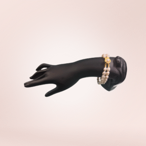 Real Natural fresh water 2 line oval pearls Bracelet